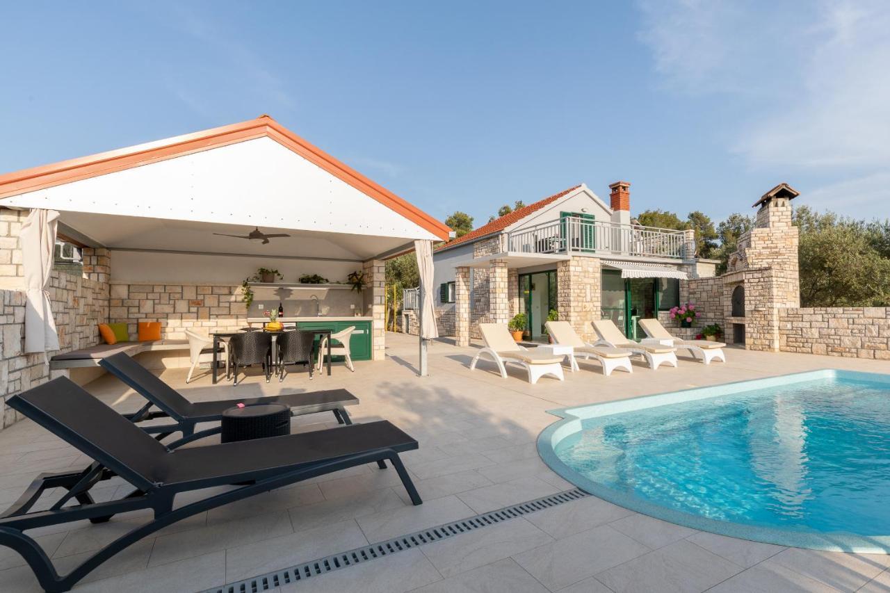 Villa Barbara - Olive Paradise, With Chlorine-Free Pool 尼亚卢卡 外观 照片